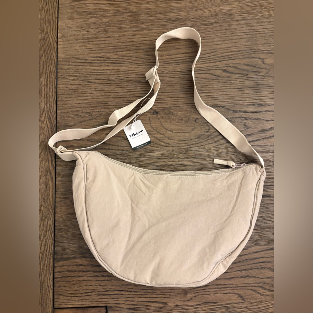 NEW Tan Crescent Crossbody Bag